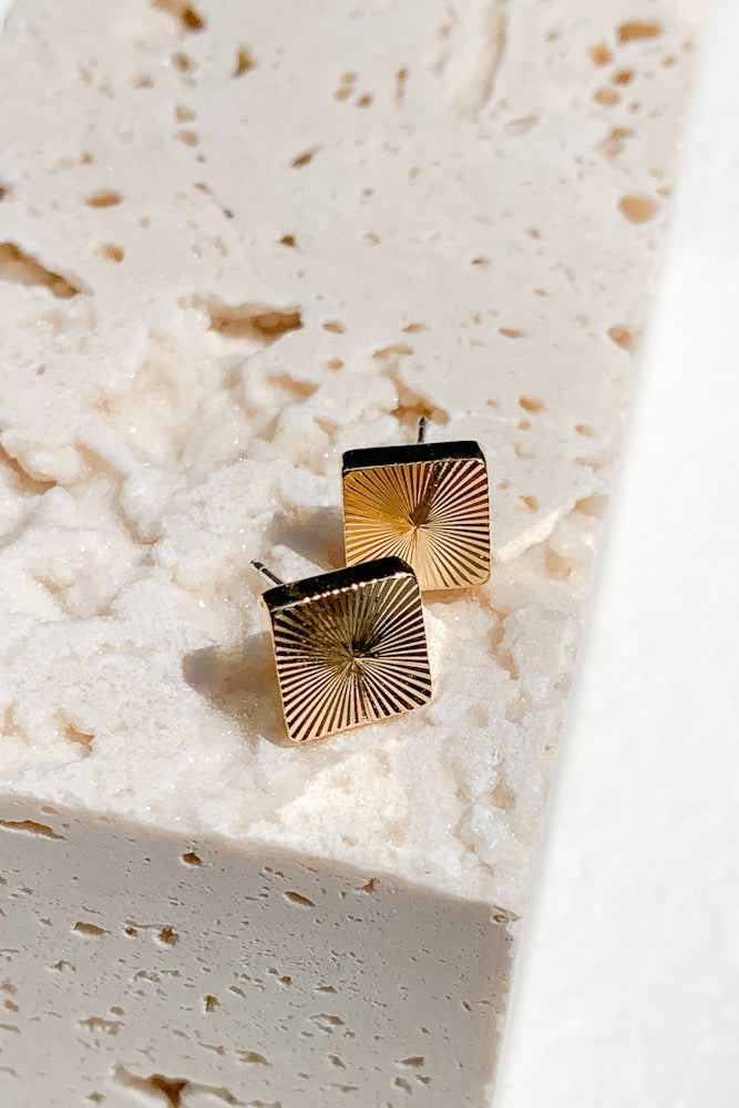 Aura Square Ear Studs