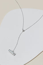 Tiana Cubic Lariat Necklace (925 Silver)