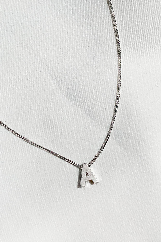 Initial Necklace in Silver