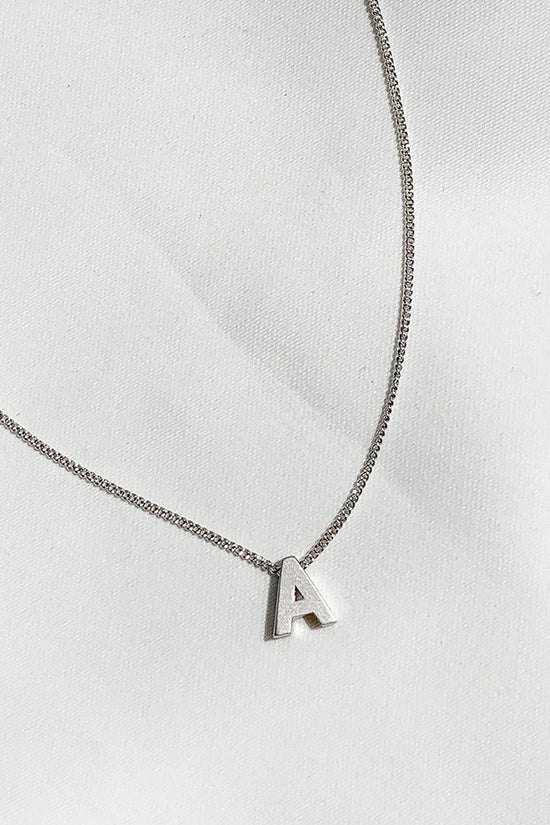 Initial Necklace in Silver