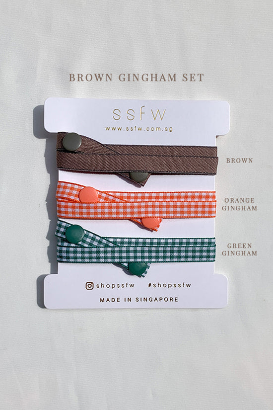 Your Daily Mask Strap - Gingham Edition (Set of 3)